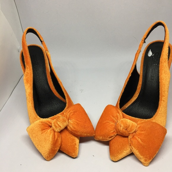 ASOS secret bow, swing back kitten velvet shoe - Picture 2 of 7